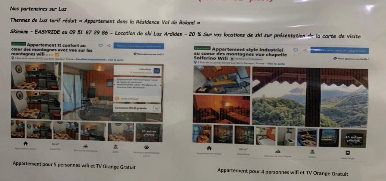 Appartement tt confort au cœur des montagnes avec vue sur les montagnes wifi Luz-Saint-Sauveur Extérieur photo